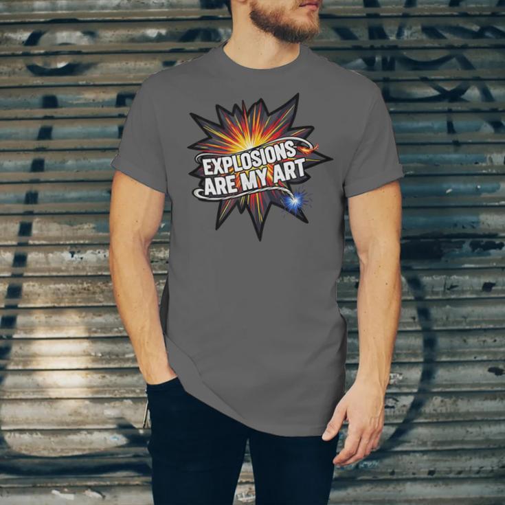 Explosions Are My Art Comic Book Boom Unisex Jersey T-Shirt