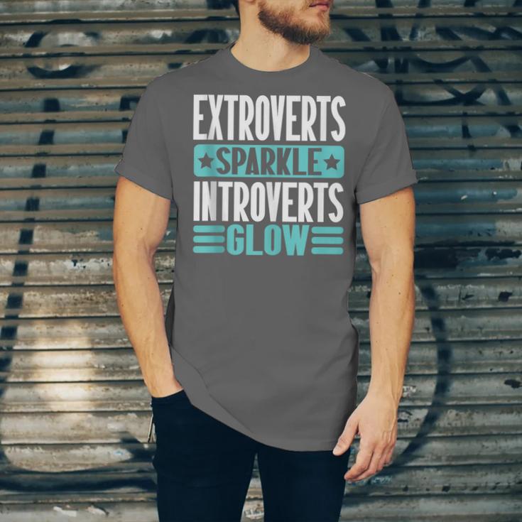 Extroverts Sparkle Introverts Glow Introvert Unisex Jersey T-Shirt