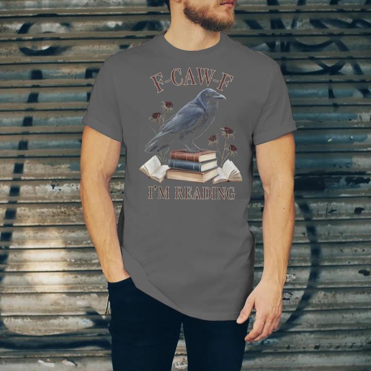 F-CAW-F Crow Book Lover Reader Gothic Humor Unisex Jersey T-Shirt F-CAW-F Crow Book Lover Reader Gothic Humor Unisex Jersey T-Shirt
