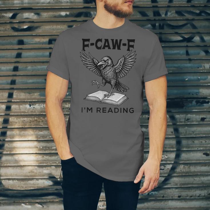 F-Caw-F Crow Book Lovers Vintage Bookish Bird Unisex Jersey T-Shirt