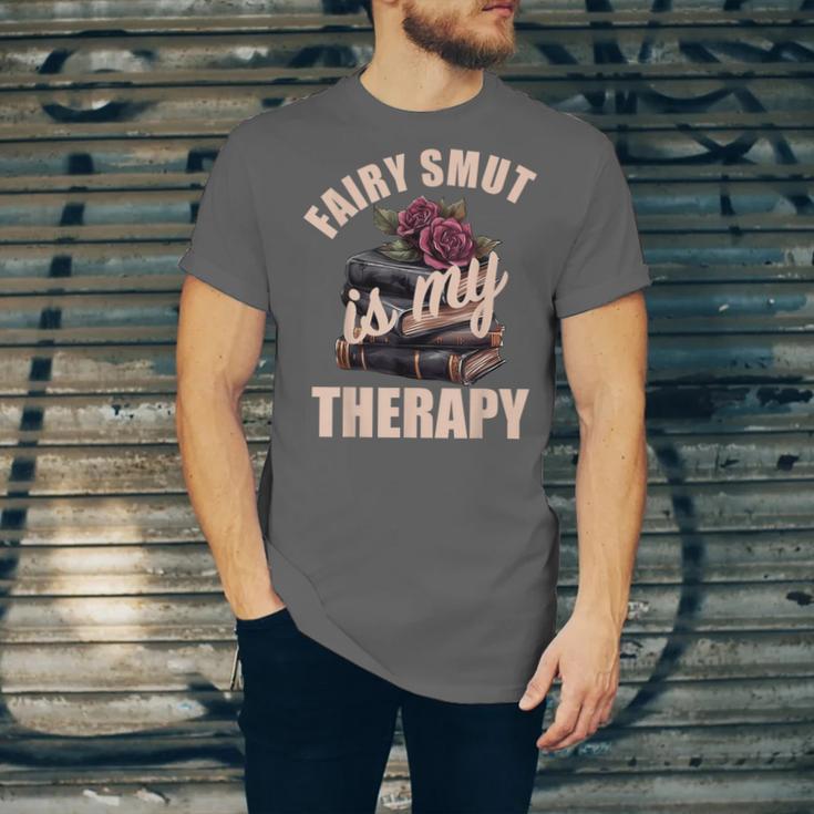 Fairy Smut Is My Therapy Romantasy Spicy Books Faerie Tales Unisex Jersey T-Shirt