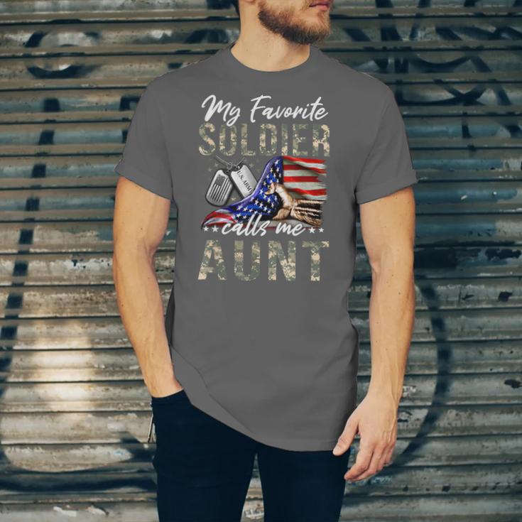 My Favorite Soldier Calls Me Aunt US Army Graduation Aunt Unisex Jersey T-Shirt
