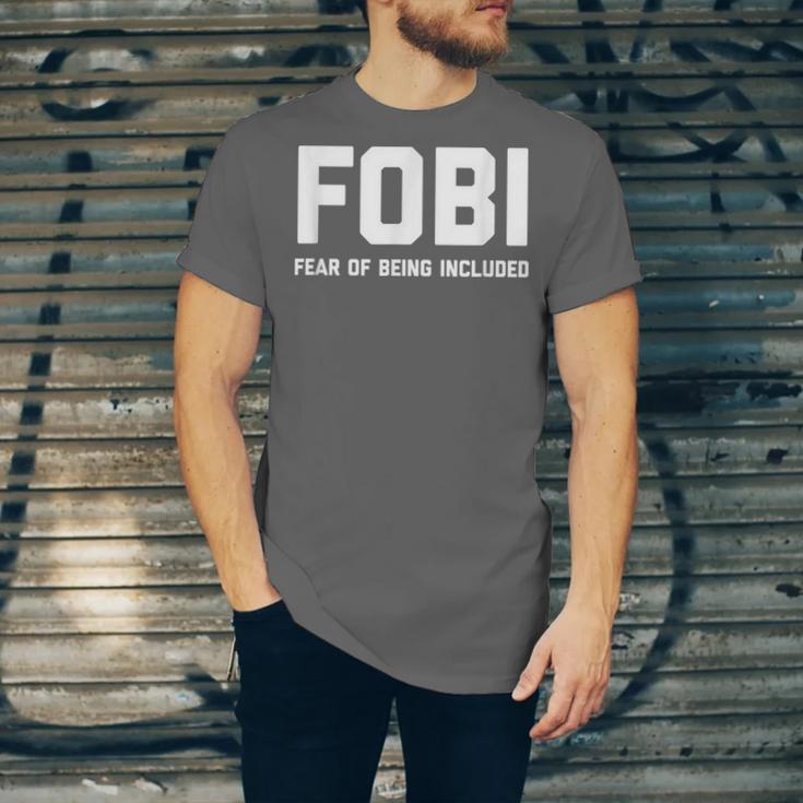 Fear Of Being Included Fobi Sarcastic Women Introvert-Chic Unisex Jersey T-Shirt Fear Of Being Included Fobi Sarcastic Women Introvert-Chic Unisex Jersey T-Shirt