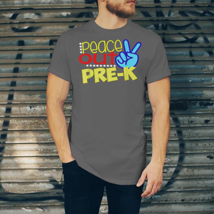 First Day Of School Shirt Peace Out Pre-K Graduation Kids So Unisex Jersey T-Shirt