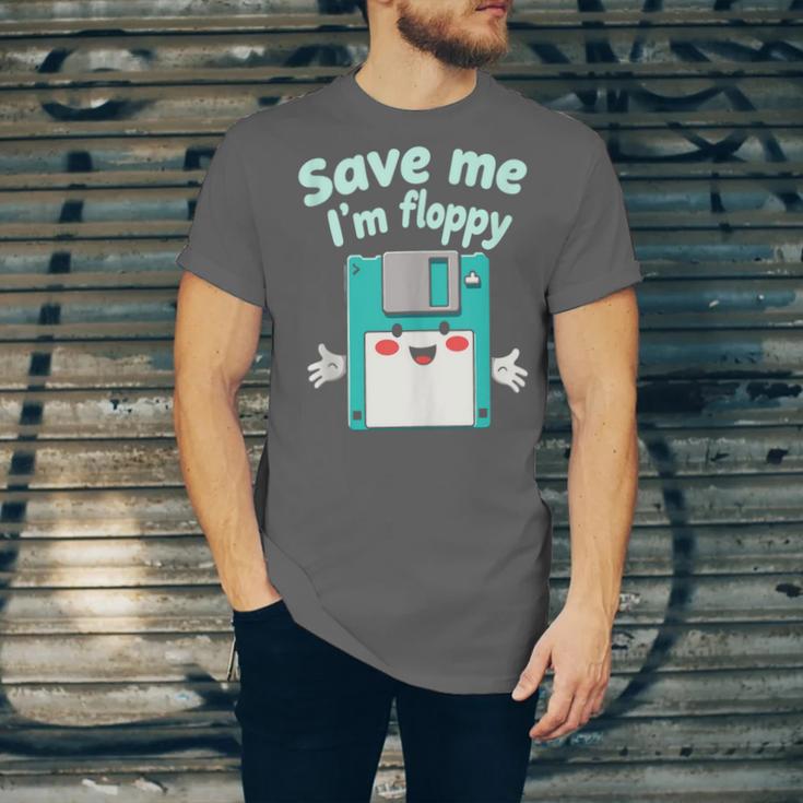Floppy Disk Retro Tech Nostalgia Old School Computing Humor Unisex Jersey T-Shirt