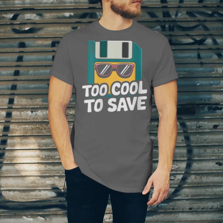 Floppy Disk Retro Tech Nostalgia Old School Computing Humor Unisex Jersey T-Shirt