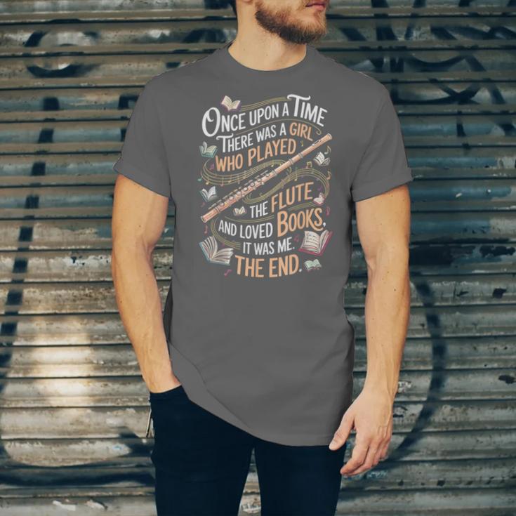 Flute And Books Marching Band Musician Flutist Flute Player Unisex Jersey T-Shirt