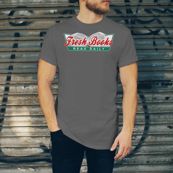Fresh Books Read Daily Saying Reading And Book Unisex Jersey T-Shirt Fresh Books Read Daily Saying Reading And Book Unisex Jersey T-Shirt