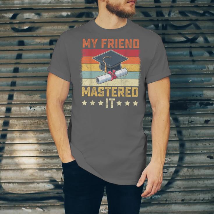 My Friend Mastered It Master's Degree Graduation Vintage Unisex Jersey T-Shirt