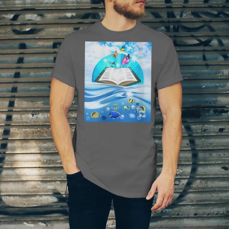 Frutiger Aero Aesthetic Tech Book Butterfly Unisex Jersey T-Shirt
