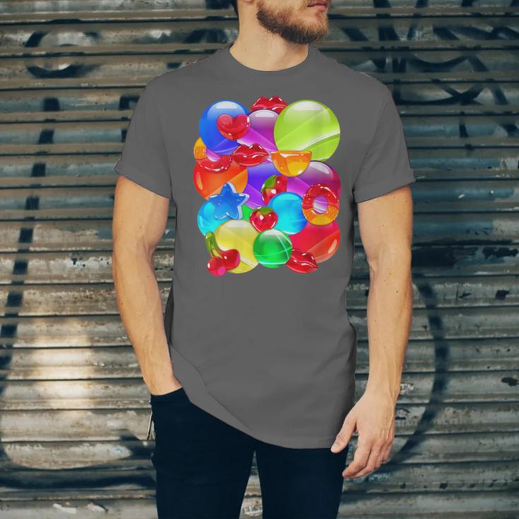 Frutiger Aero Aesthetic Tech Orb Pattern Heart Cherry Lips Unisex Jersey T-Shirt Frutiger Aero Aesthetic Tech Orb Pattern Heart Cherry Lips Unisex Jersey T-Shirt
