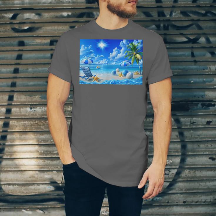 Frutiger Aero Beach Y2k Aesthetic Palm Tree Sand Ocean Men Women Girls Kids Unisex Jersey T-Shirt Frutiger Aero Beach Y2k Aesthetic Palm Tree Sand Ocean Men Women Girls Kids Unisex Jersey T-Shirt
