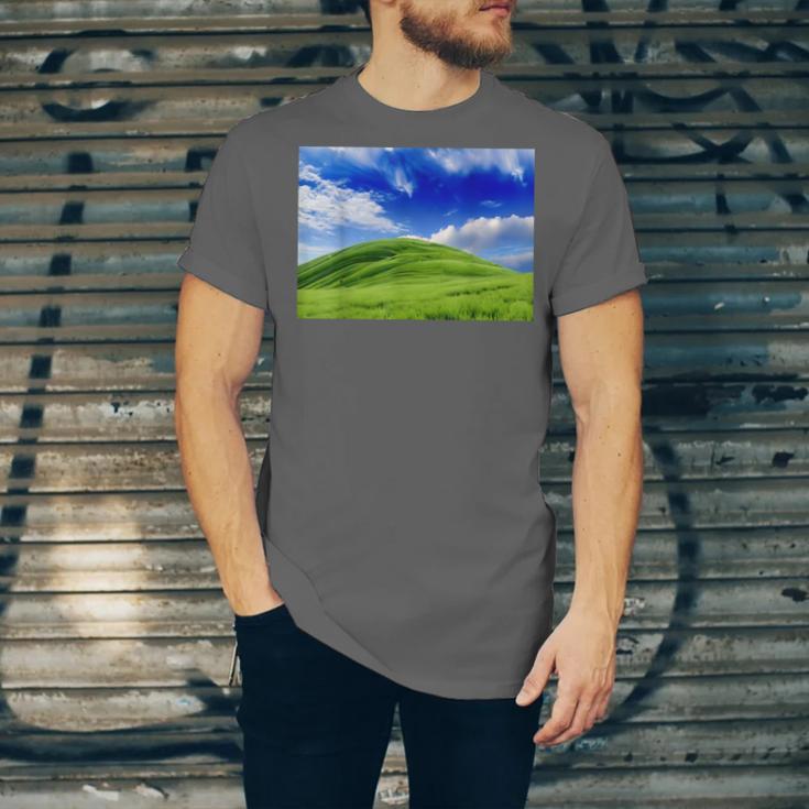 Frutiger Aero Meadow Aesthetic Y2k 2000s Ironic Nostalgic Unisex Jersey T-Shirt Frutiger Aero Meadow Aesthetic Y2k 2000s Ironic Nostalgic Unisex Jersey T-Shirt