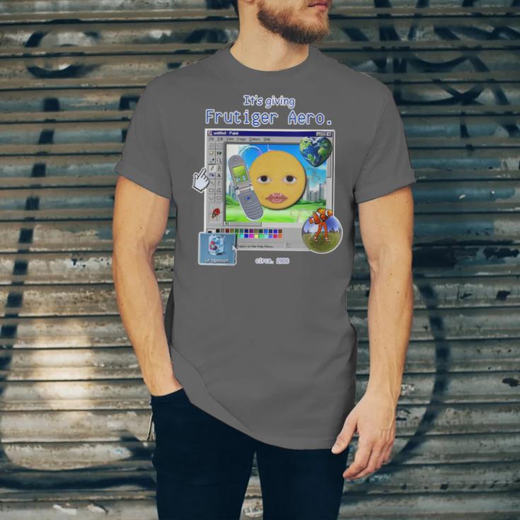 Frutiger Aero Y2K Meme Graphic 2000s Nostalgia Unisex Jersey T-Shirt