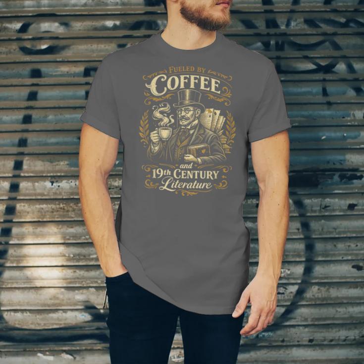 Fueled By Coffee And 19th Century Literature Book Tee Unisex Jersey T-Shirt Fueled By Coffee And 19th Century Literature Book Tee Unisex Jersey T-Shirt