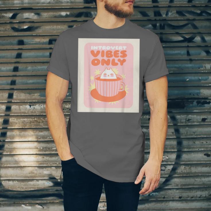 Fun Cool Cute Introvert Cat Character Quote Tea Cup For Men Women Unisex Jersey T-Shirt Fun Cool Cute Introvert Cat Character Quote Tea Cup For Men Women Unisex Jersey T-Shirt