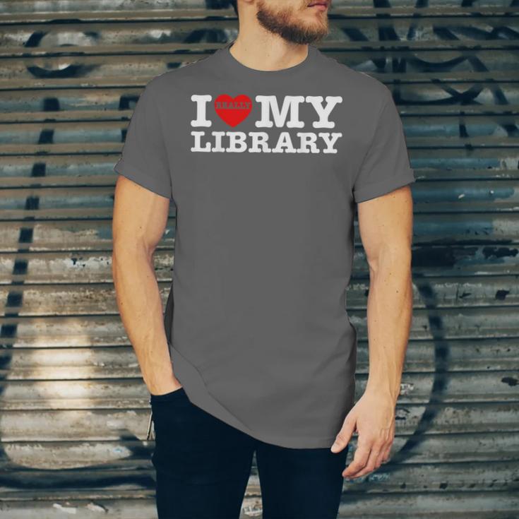 Fun I Love My Library Book Reader Bookworm Librarian Costume Unisex Jersey T-Shirt Fun I Love My Library Book Reader Bookworm Librarian Costume Unisex Jersey T-Shirt