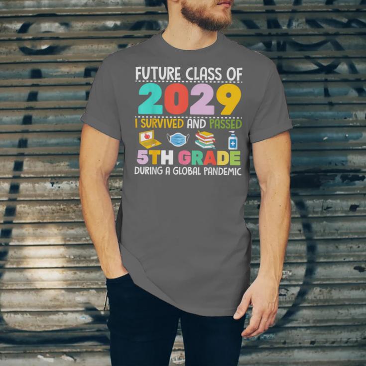 Future Class Of 2029 I Survived Passed 5th Grade Graduation Unisex Jersey T-Shirt