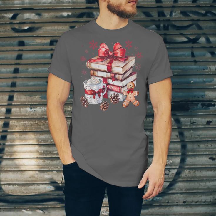 Girly Coquette Gingerbread Books And Hot Cocoa Cozy Season Unisex Jersey T-Shirt Girly Coquette Gingerbread Books And Hot Cocoa Cozy Season Unisex Jersey T-Shirt