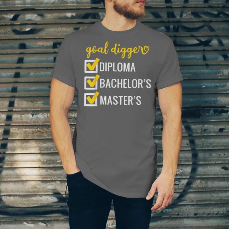 Goal Digger Inspirational Quotes Master's Degree Graduation Unisex Jersey T-Shirt