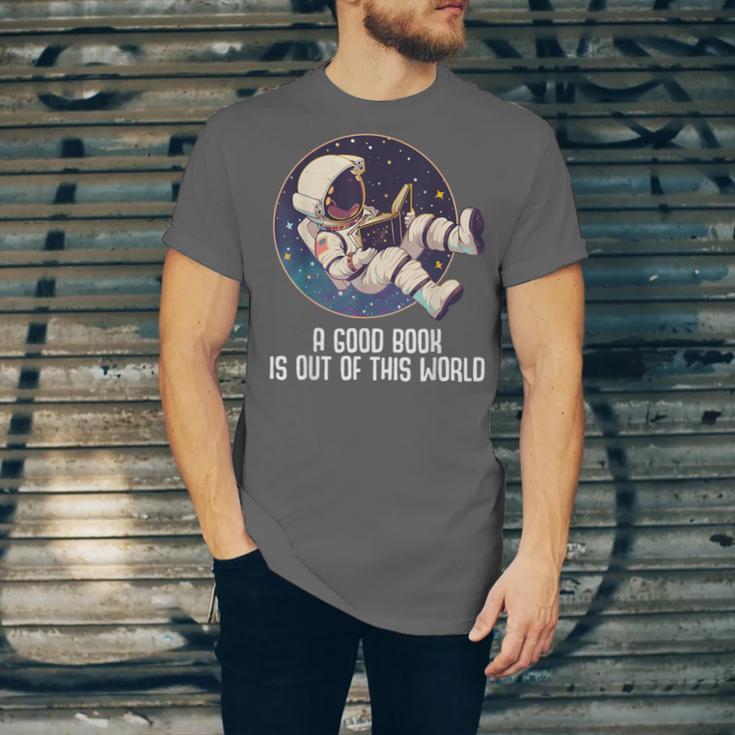 Good Book Is Out Of This World Astronaut Space Unisex Jersey T-Shirt