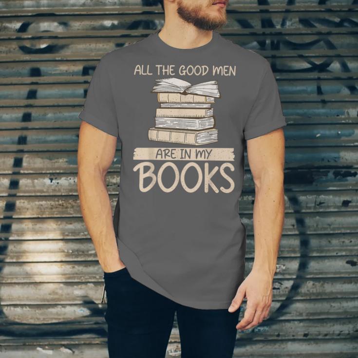 All The Good Men Are In My Books Romance Novel Unisex Jersey T-Shirt