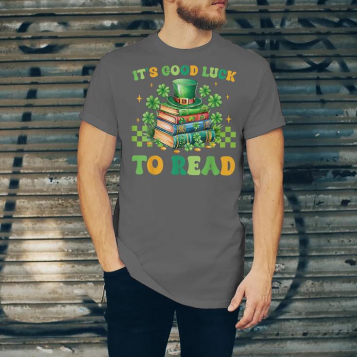 Goods Luck Read Librarian Book Patrick Days Shamrock Clover Unisex Jersey T-Shirt Goods Luck Read Librarian Book Patrick Days Shamrock Clover Unisex Jersey T-Shirt