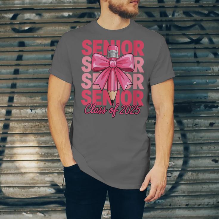 Graduate 2025 For Senior 2025 Graduation Coquette Pink Bow Unisex Jersey T-Shirt