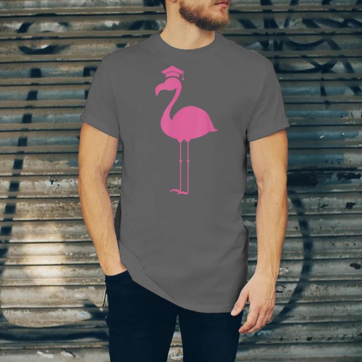 Graduate Cute Pink Flamingo Graduation Unisex Jersey T-Shirt