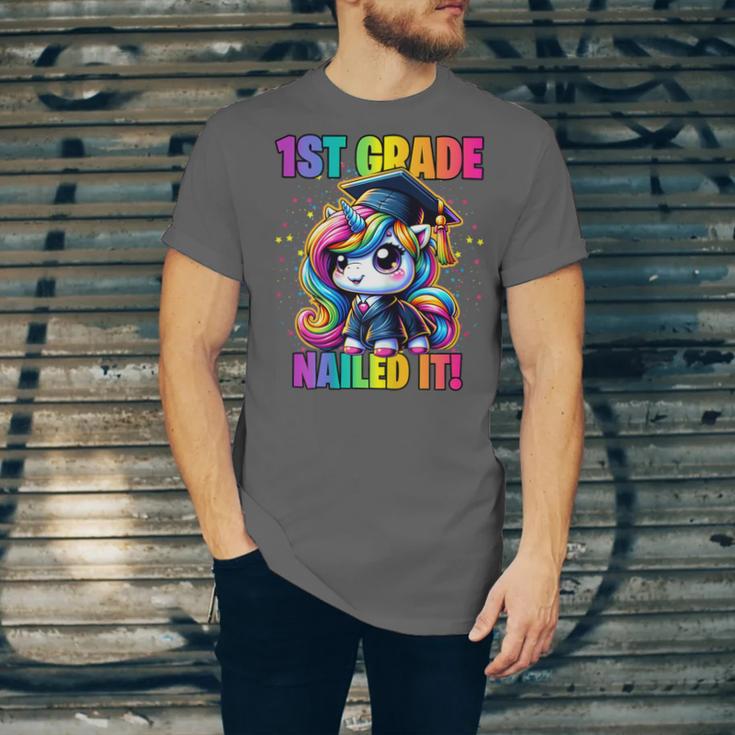Graduation 1st Grade Unicorn Nailed It Girls Grad Magical Unisex Jersey T-Shirt