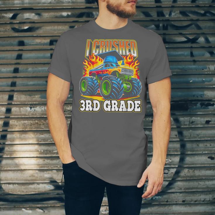 Graduation 3rd Grade Monster Truck Boys I Crushed Grad Unisex Jersey T-Shirt