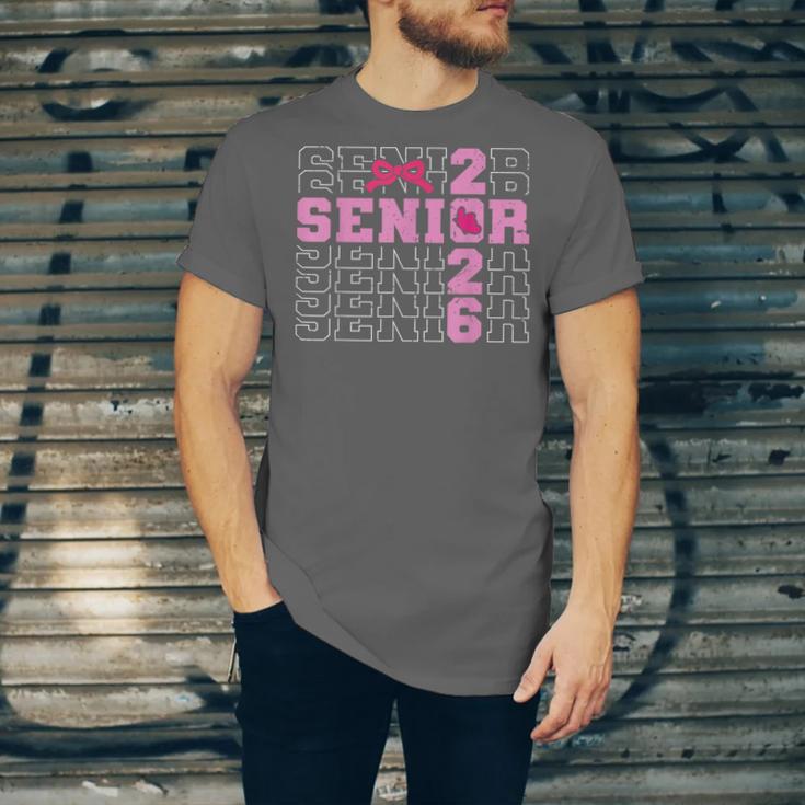 Graduation Class Of 2026 Senior 2026 Pink Bow Coquette Unisex Jersey T-Shirt