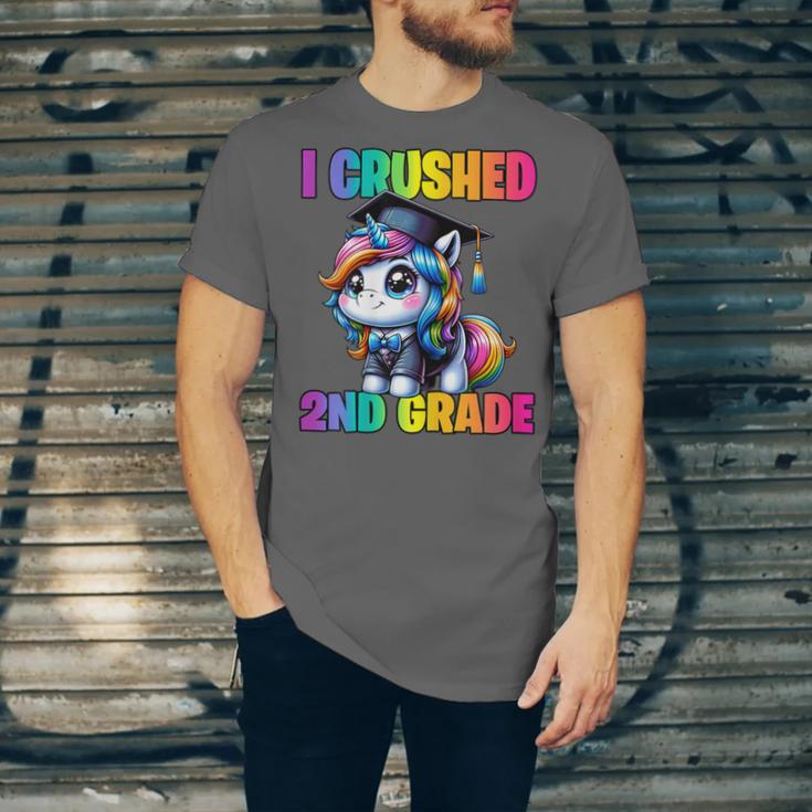 Graduation I Crushed 2nd Grade Unicorn Girls Grad Magical Unisex Jersey T-Shirt