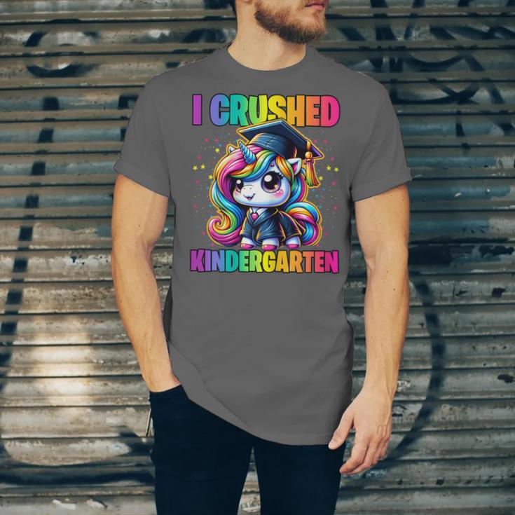 Graduation I Crushed Kindergarten Unicorn Girls Grad Magical Unisex Jersey T-Shirt