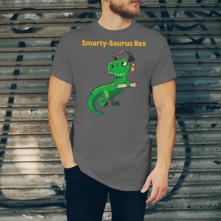 Graduation Dinosaur Smarty Saurus Rex Diploma Dinosaur Unisex Jersey T-Shirt