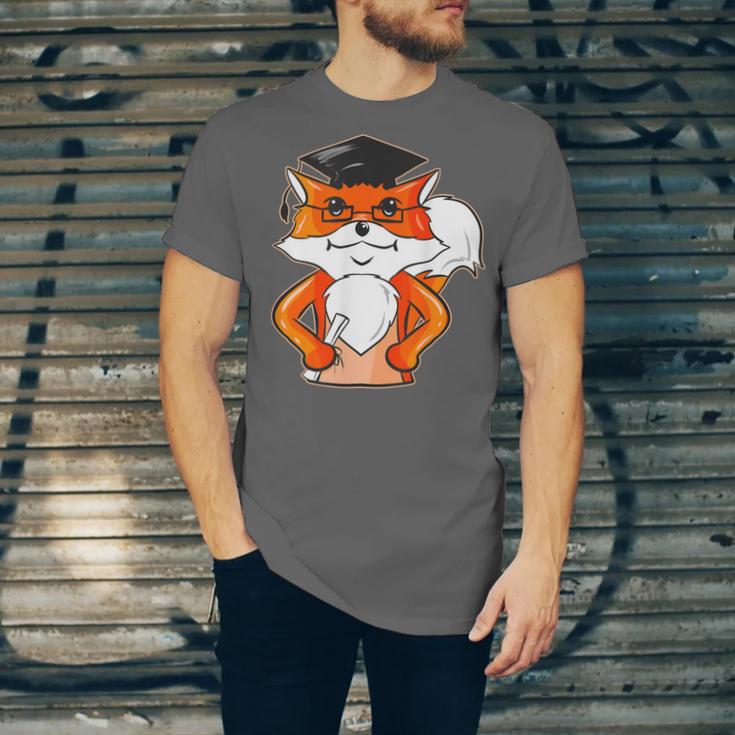 Graduation Fox School Bachelor Master Doctor Study Unisex Jersey T-Shirt