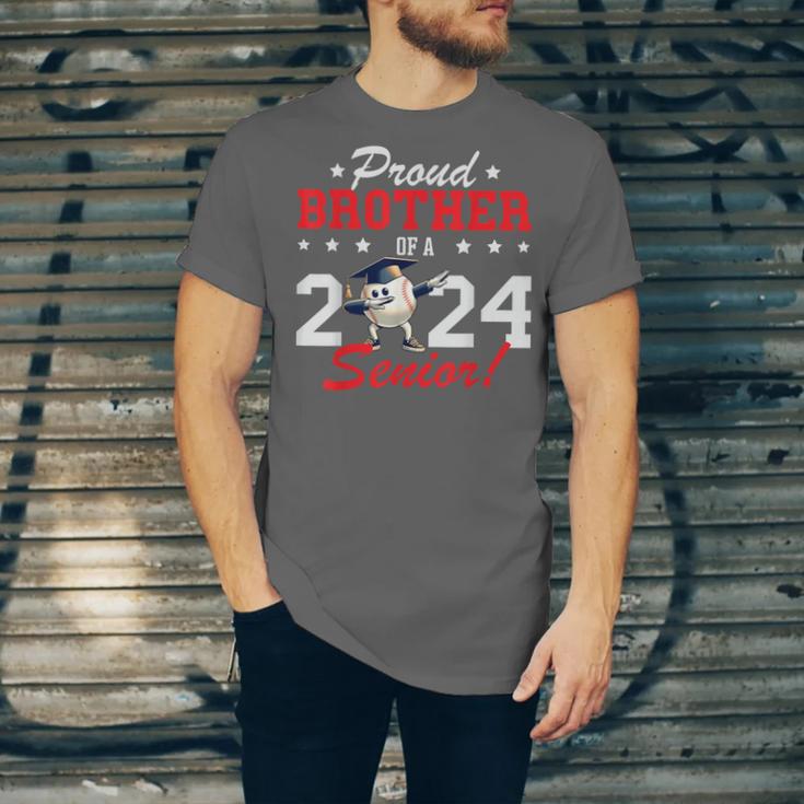 Graduation Proud Brother Of A 2024 Senior Baseball Player Unisex Jersey T-Shirt