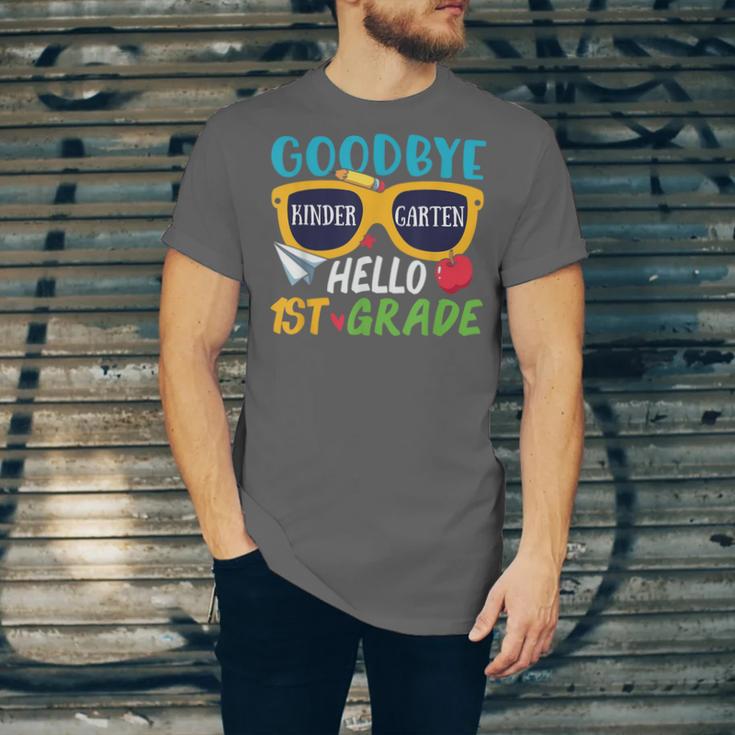 Graduation Shirt Goodbye Kindergarten Hello 1st Grade School Unisex Jersey T-Shirt