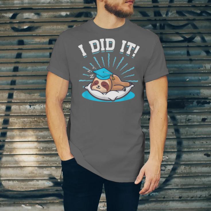 Graduation Did It Sloth Graduate Animal Sloths Sloth Unisex Jersey T-Shirt