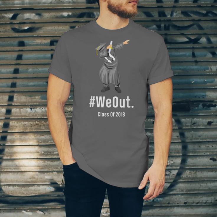 Graduation T-Shirt Dabbing Graduation We Out Class Of 2018 Unisex Jersey T-Shirt