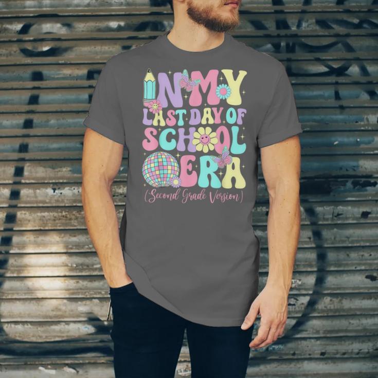 Groovy In My Last Day Of School Era Second Grade Graduation Unisex Jersey T-Shirt