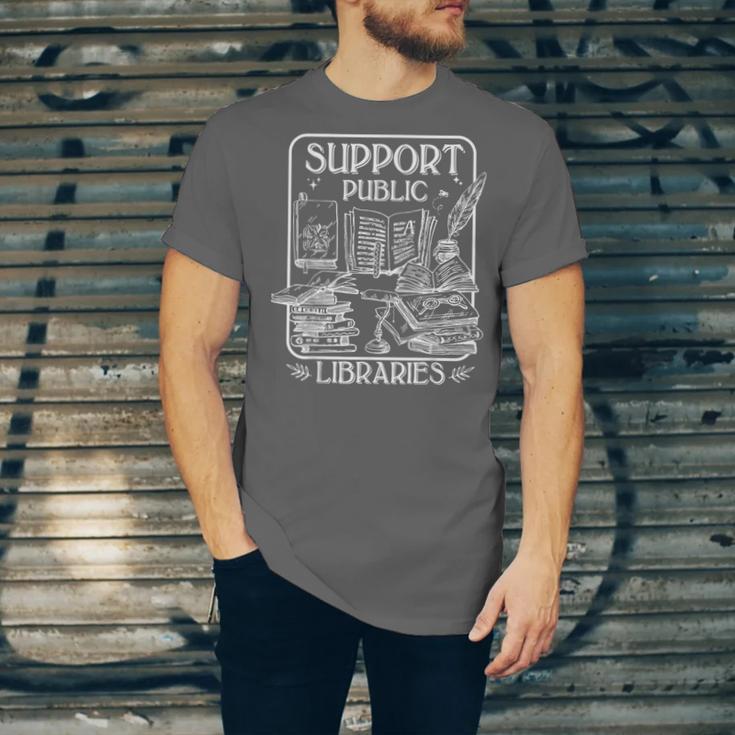 Groovy Support Your Local Library Book Reader Lover Bookworm Unisex Jersey T-Shirt