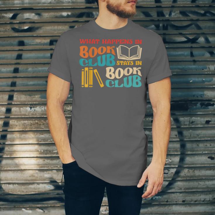 What Happens In Book Club Stays In Book Club Retro Unisex Jersey T-Shirt