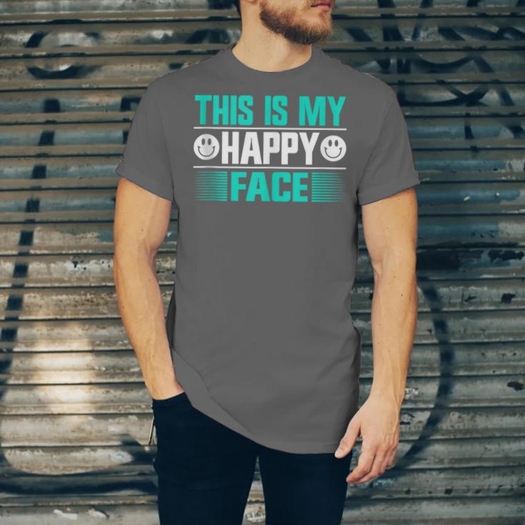 This Is My Happy Face Introvert Unisex Jersey T-Shirt This Is My Happy Face Introvert Unisex Jersey T-Shirt