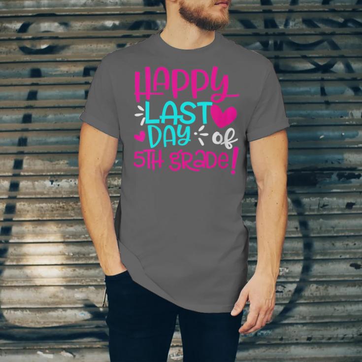 Happy Last Day Of Fifth 5th Grade Teacher Student Graduation Unisex Jersey T-Shirt