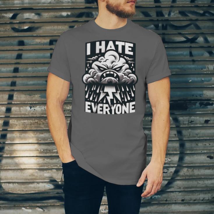 I Hate Everyone Introvert Anti-Social Dark Humor Unisex Jersey T-Shirt I Hate Everyone Introvert Anti-Social Dark Humor Unisex Jersey T-Shirt