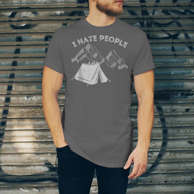 I Hate People Introvert Sarcastic I Love Camping Unisex Jersey T-Shirt I Hate People Introvert Sarcastic I Love Camping Unisex Jersey T-Shirt