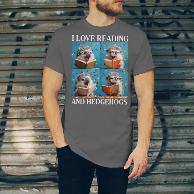 Hedgehog Love Reading And Hedgehogs Child Book Lover Unisex Jersey T-Shirt