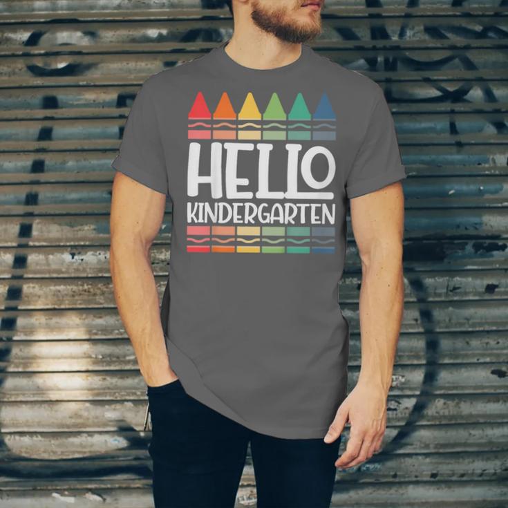 Hello Kindergarten First Day Back To School Graduation Unisex Jersey T-Shirt