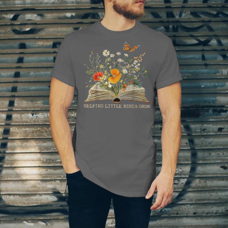 Helping Little Minds Grow Floral Book Education SPED Teacher Unisex Jersey T-Shirt Helping Little Minds Grow Floral Book Education SPED Teacher Unisex Jersey T-Shirt